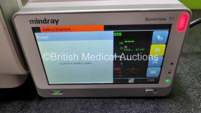 Mindray BeneView T8 Patient Monitor (Powers Up) Including Mindray CO2 Gas Module and Mindray Beneview T1 Handheld Patient Module (Powers Up) Including, ECG, SpO2, MP1, IBP, NIBP, T1 and T2 Options - 2