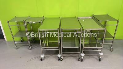 6 x Stainless Steel Trolleys