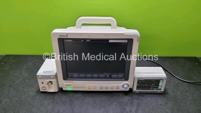 Mindray BeneView T5 Patient Monitor (Powers Up) Including Mindray CO2 Gas Module and Mindray Beneview T1 Handheld Patient Module (Powers Up) Including, ECG, SpO2, MP1, IBP, NIBP, T1 and T2 Options