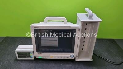 Mindray BeneView T5 Patient Monitor (Powers Up) Including Mindray Beneview T1 Handheld Patient Module (Powers Up) Including, ECG, SpO2, MP1, IBP, NIBP, T1 and T2 Options and BeneView SMR Module Rack