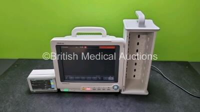 Mindray BeneView T5 Patient Monitor (Powers Up) Including Mindray Beneview T1 Handheld Patient Module (Powers Up) Including, ECG, SpO2, MP1, IBP, NIBP, T1 and T2 Options and BeneView SMR Module Rack