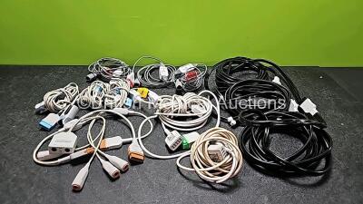 Job Lot Including Various Patient Monitoring Leads and Hoses