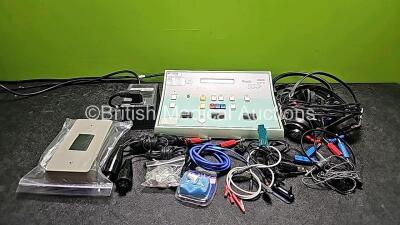 Kamplex KLD 21 Diagnostic Audiometer with 3 x Headphones, 1 x AC Power Supply, 2 x Finger Triggers and Assorted Connectors (Power Up) *SN 157589*