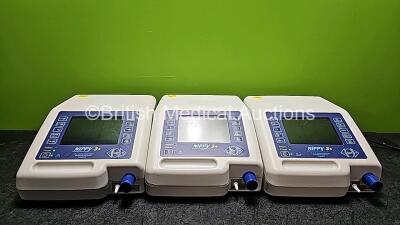 3 x B&D Electromedical Nippy 3+ Ventilators (All Power Up and 2 x Damaged Casings - See Photo) *SN 2013-17548 / 2019-33606 / 2012-15754*