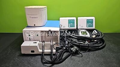 Mixed Lot Including 1 x Olympus Endoscopic Stack Connector Cable, 1 x Covidien Rapid Smoke Evacuator, 1 x Therabath Professional Paraffin Wax Bath, 1 x Sofia Quidel Barcode Scanner, 1 x Welch Allyn 767 Series Transformer with 2 x Handles and 2 x St Jude M