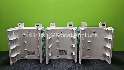 3 x B.Braun Bottom Section Space Station Docking Stations (3 x Missing Upper Section / Handle and 1 x Damaged - See Photos) *SN 8713142 / 035069 / 8713140*