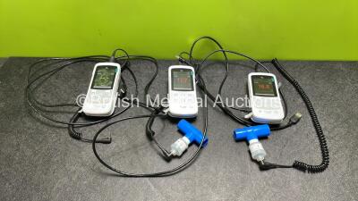 3 x Envitec by Honeywell MySign O Oxygen Monitors with 2 x Sensors and Cables (All Power Up) *SN 102720 / 102719 / 102714*