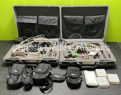 2 x IntroMedic MiroCam Cases Including 1 x Capsule Endoscope Receiver Unit with 3 x Batteries and Accessories