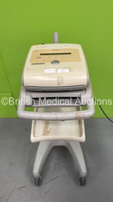 Philips PageWriter Trim I ECG Machine on Stand with 10 Lead ECG Leads (Powers Up - Damaged Handle - See Pictures)