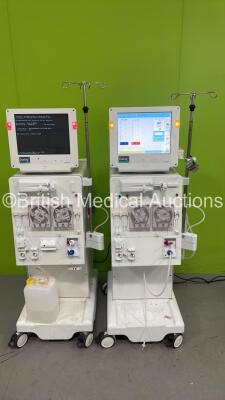 2 x B-Braun Dialog+ Adimea Dialysis Machines Software Version 9.1b - Running Hours 23273 / na (Both Power Up with 1 x Error)