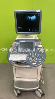 GE Voluson E8 Flat Screen Ultrasound Scanner *S/N D11541* **Mfd 05/2010** Software Version EC200 with 1 x Transducer / Probe (RAB2-5-D Ref H48651MN *Mfd 04/2010*) and Sony UP-D897 Digital Graphic Printer (Powers Up with 1 x Missing Dial) ***IR374