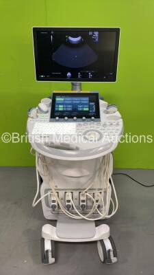 GE Voluson E8 BT17 Flat Screen Ultrasound Scanner *S/N E36583* **Mfd 03/2017** Software Version EC320 (17.0.7.3001) with 4 x Transducers / Probes (IC5-9-D Ref 5492351 *Mfd 02/2017* / C4-8-D Ref 5336340 *Mfd 2018-04* / RAB 6-D Ref H48681MG *Mfd 2016-11*an