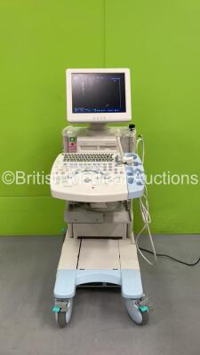 Hitachi EUB-7000HV Ultrasound Scanner *Mfd - 2009* with 1 x 8-4 Transducer / Probe and 1 x UP-897MD Video Graphic Printer (Powers Up) *KE16202904*