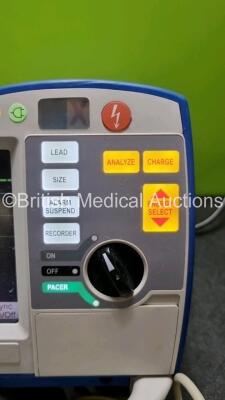 Zoll R Series Plus Defibrillator / Monitor (Powers Up) Including Pacer, ECG and Printer Options with 3 Lead ECG Lead and Paddle Lead - 3