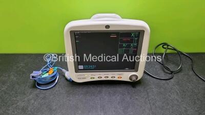 GE Dash 4000 Patient Monitor (Powers Up) Including ECG, NBP, SpO2, BP1/2 NBP, Temp/CO and CO2 Options with SpO2 Finger Sensor Connector *SN DSH05305358GA*