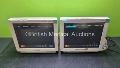 2 x Philips IntelliVue Patient Monitors (Both Power Up)