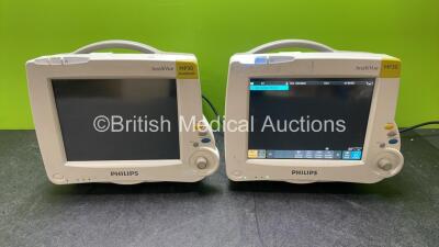 2 x Philips IntelliVue MP30 Patient Monitors (1 x Powers Up, 1 x No Power)