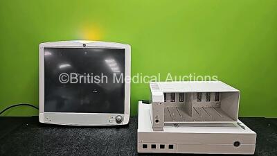 Job Lot Including 1 x GE D19KT Display Monitor (Powers Up, Scratched Screen - See Photo), 1 x Carescape C1-CPU Base Unit (Powers Up, Cracked Casing - See Photo) and 1 x F7-01 Module Rack *SN SEF12090493HX / DTM511K3120 / SED12041608GA*