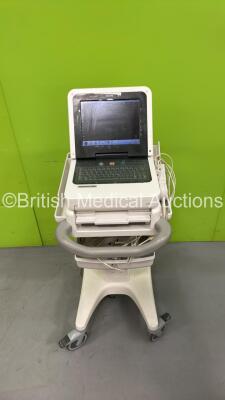 Philips PageWriter TC50 ECG Machine on Stand with 10 Lead ECG Leads (Powers Up - Some Casing Damage - See Photo) *S/N USD0900438*