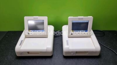 2 x Philips Avalon FM30 Fetal Monitor Transducers (Both Power Up)