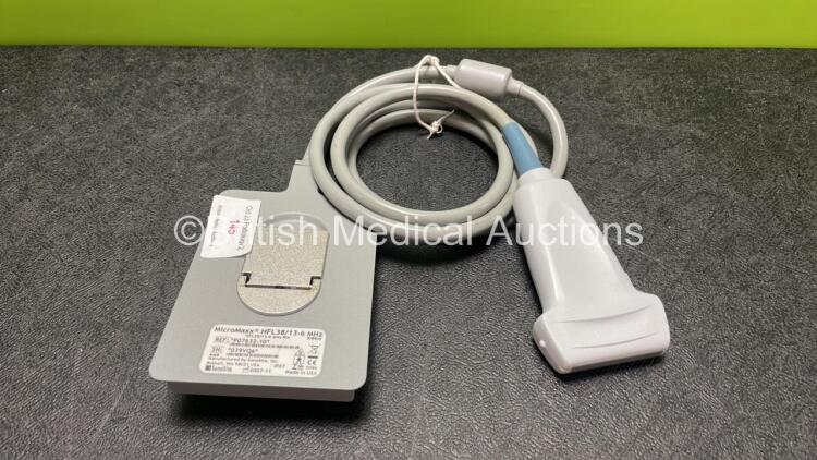 Sonosite MicroMaxx HFL38 / 13-6 MHz Ultrasound Transducer / Probe *Mfd - 11/2007* - Some Head Damage - See Photo (Untested) *039VQ6*