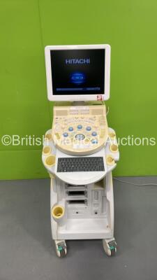 Hitachi Hi Vision Avius Flat Screen Ultrasound Scanner with Sony Video Graphic Printer UP-D897 and Footswitch (Hard Drive Removed) * SN KE16279205 * * Mfd 2012 *