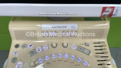 Hitachi Hi Vision Avius Flat Screen Ultrasound Scanner with Sony Video Graphic Printer UP-D897 and Footswitch (Hard Drive Removed) * SN KE16279205 * * Mfd 2012 * - 4