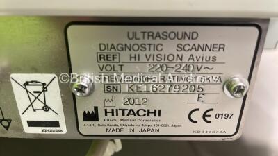 Hitachi Hi Vision Avius Flat Screen Ultrasound Scanner with Sony Video Graphic Printer UP-D897 and Footswitch (Hard Drive Removed) * SN KE16279205 * * Mfd 2012 * - 11