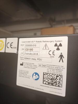 Accuray CyberKnife Robotic Radiosurgery System *Mfd - 2008* with Robocouch and Apollo Laser Positioning System. Professionally Deinstalled. Parts Only System As Computer Has Been Retained By Vendor. - 15