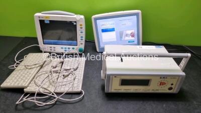 Mixed Lot Including 1 x GE B30 Patient Monitor (Powers Up) 1 x LiDCO Rapid Monitor (Powers Up) 1 x A.M.1 Hal Doppler 2 Unit and 3 x Keyboards *SN SF313497865WA / 0421AB00481*