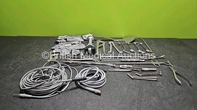 Job Lot Of Various Surgical Instruments, 1 x Karl Storz 495ND Fiber Optic Light Cable and 4 x Karl Storz Surgical Monopolar Ref 277