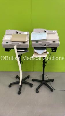 2 x Vitalograph Spirometers on Stands with 1 x Power Supply (Both Power Up) *S/N 000692 / 000785*