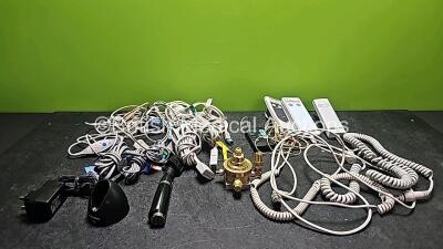 Mixed Lot Including 1 x Link HB 51-002 Controller, 1 x Medi-Plinth Controller , 1 x SeersMedical Controller (Damaged Cable - See Photo), 1 x Nerve Stimulator RS6, 1 x Welch Allyn Ophthalmoscope with Docking \Station (Powers Up and Damaged Handpiece - See 