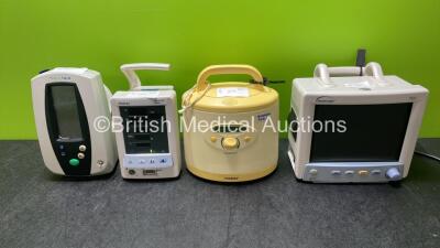 1 x Datascope Trio Patient Monitor with SPO2, T1, ECG and BP Options - Missing Side Cover - See Pictures, (Powers Up with Blank Screen) 1 x Mindray Datascope Duo Patient Monitor with SPO2 and BP Options (Powers Up), 1 x Welch Allyn 420 Series Patient Moni