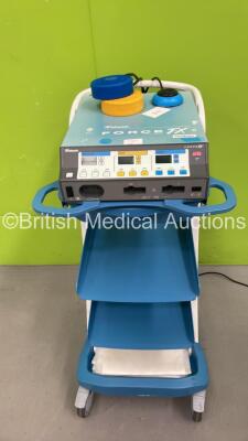 Valleylab Force FX-8C Electrosurgical / Diathermy Unit on Stand with Dual Footswitch and Dome Footswitch (Powers Up) *S/N F0H14004A*