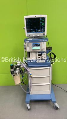 Drager Fabius Tiro Anaesthesia Machine Software Version 3.37b - Total Running Hours 5004 - Total Ventilator Hours 27 with GE Carescape B650 Patient Monitor with E-PSMP-01 Multiparameter Module with NIBP, P1, P2, T1, T2, SPO2 and ECG Options, E-sCAiO Gas M