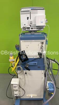 Drager Fabius Tiro Anaesthesia Machine Software Version 3.37b - Total Running Hours 5464 - Total Ventilator Hours 74 with GE B650 Monitor with GE Type E-PSMP-01 Module, E-sCAiO Gas Module with D-Fend Pro Water Trap,Bellows and Hoses (Powers Up) *S/N ASEH- - 6