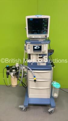 Drager Fabius Tiro Anaesthesia Machine Software Version 3.37b - Total Running Hours 1283 - Total Ventilator Hours 16 with GE Carescape B650 Patient Monitor with GE Type E-PSMP-01 Module, E-sCAiO Gas Module with D-Fend Pro Water Trap, Bellows, Absorber and