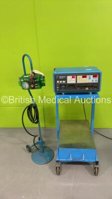 Pfizer Force 30 Electrosurgical / Diathermy Unit on Stand with Dual Footswitch (Powers Up with Alarm) and 1 x Bird Mark 8 Respirator on Stand with Hose