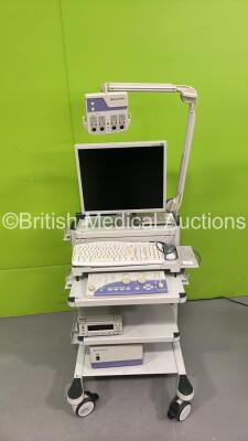 Nihon Kohden Neuropack M1 EMG System on Table with Monitor and Accessories (Powers Up) *S/N 00466*