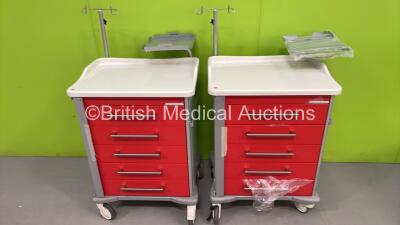 2 x MedStar Drawer Carts/Crash Trolleys - Unused