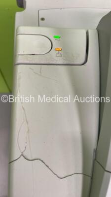 GE MAC 3500 ECG Machine on Stand with 10 Lead ECG Leads (Powers Up - Some Casing Cracks - See Photos) - 5