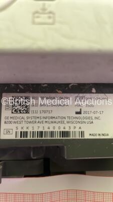 GE MAC 3500 ECG Machine on Stand with 10 Lead ECG Leads (Powers Up - Some Casing Cracks - See Photos) - 6