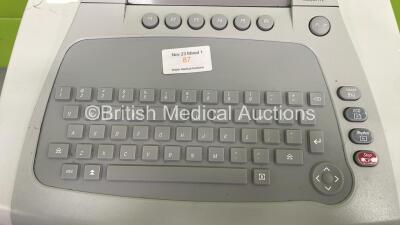 GE MAC 3500 ECG Machine on Stand with 10 Lead ECG Patch Lead (Powers Up - No Leads - See Picture) - 2