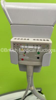 GE MAC 3500 ECG Machine on Stand with 10 Lead ECG Patch Lead (Powers Up - No Leads - See Picture) - 4