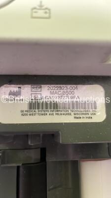 GE MAC 3500 ECG Machine on Stand with 10 Lead ECG Patch Lead (Powers Up - No Leads - See Picture) - 5