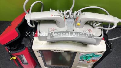 Philips Heartstart MRx Defibrillator with External Hard Paddles (No Power) Including Pacer, ECG, SpO2, NIBP and Printer Options with Philips M3539A Module, Philips M3538A Battery, Philips M3725A Test Load, 3 Lead ECG Lead, Paddle Lead and BP Cuff - 5