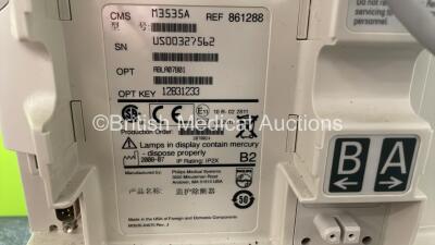 Philips Heartstart MRx Defibrillator with External Hard Paddles (Powers Up Temporarily Then Shuts Down) Including Pacer, NIBP, SpO2, Temp, BP1, BP2, ECG and Printer Options with Philips M3539A Module, Philips M3538A Battery, Philips M3725A Test Load, 3 Le - 7