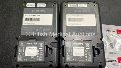 2 x Philips Heartstart FR3 Defibrillators (Both Power Up) In Carry Cases with 3 x Electrode Packs (All in Date) and 2 x Batteries (Install Before 2028 / 2028) *SN C18A-00370 / C18B-00315* - 7