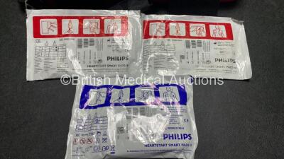 2 x Philips Heartstart FR3 Defibrillators (Both Power Up) In Carry Cases with 3 x Electrode Packs (All in Date) and 2 x Batteries (Install Before 2028 / 2025) *SN C18B-00081 / C16A-00271* - 5